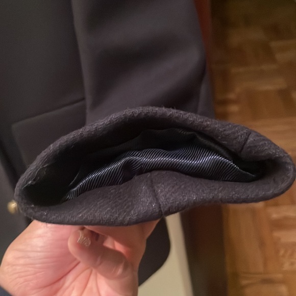 Zara wool coat in medium dark blue - Picture 12 of 16